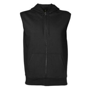 Black Sleeveless Hoodie