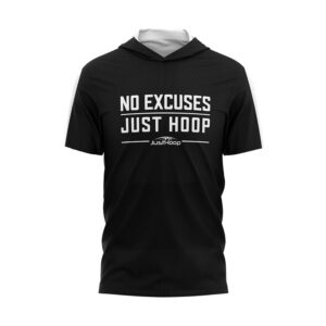 Black Hooded Half Sleeve Shooting Shirt