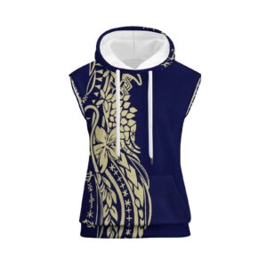 Dark Blue Sleeveless Hoodie
