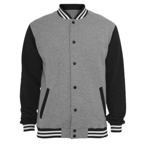 Grey with Black Varsity Jacket