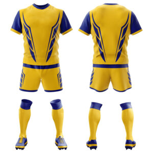Yellow with Blue Rugby Uniform