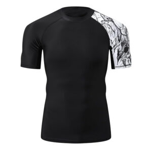 Black with White Rash Guard
