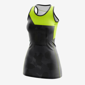 Black with Neon Green Netball Uniform