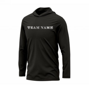Black Hooded Full Sleeve Shooting Shirt