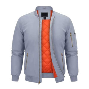 Grey Bomber Jacket