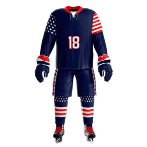 Navy Blue Ice Hockey Uniform