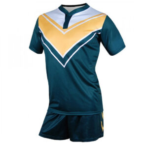 Greenish Blue with Yellow Rugby Uniform