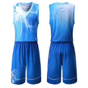 Royal Blue with White Basketball Uniform