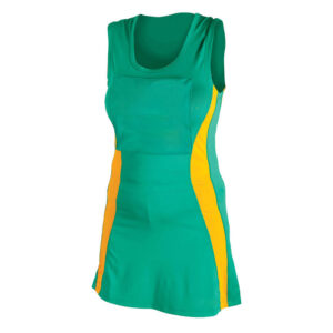 Ocean Green and Yellow Netball Uniform